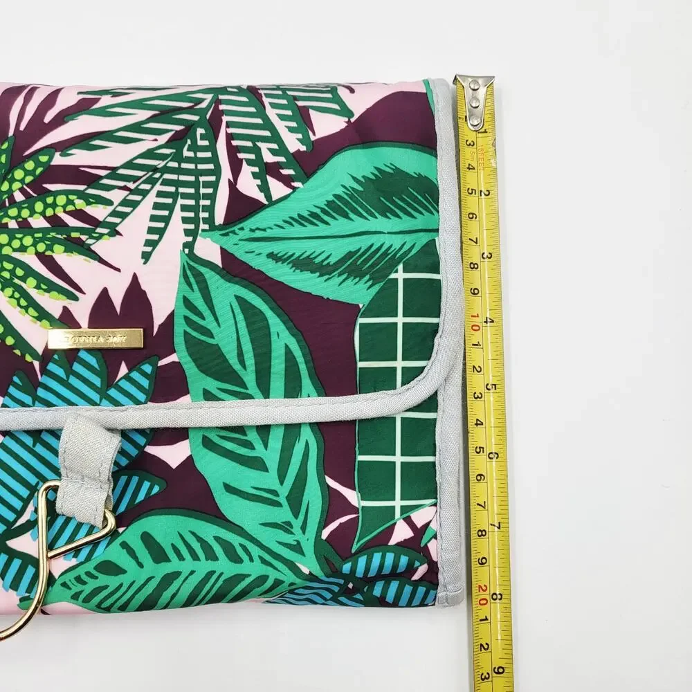 Sophia Joy Tropical Pink Green Multicolored Hanging Travel Makeup Cosmetic Bag - Picture 9 of 9